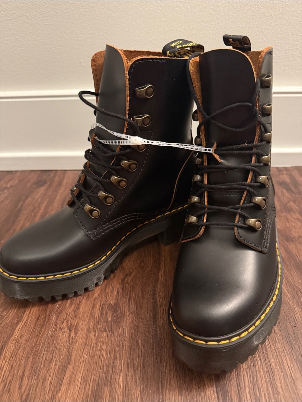 NWT Women's Black Leather Dr. Martens Boots